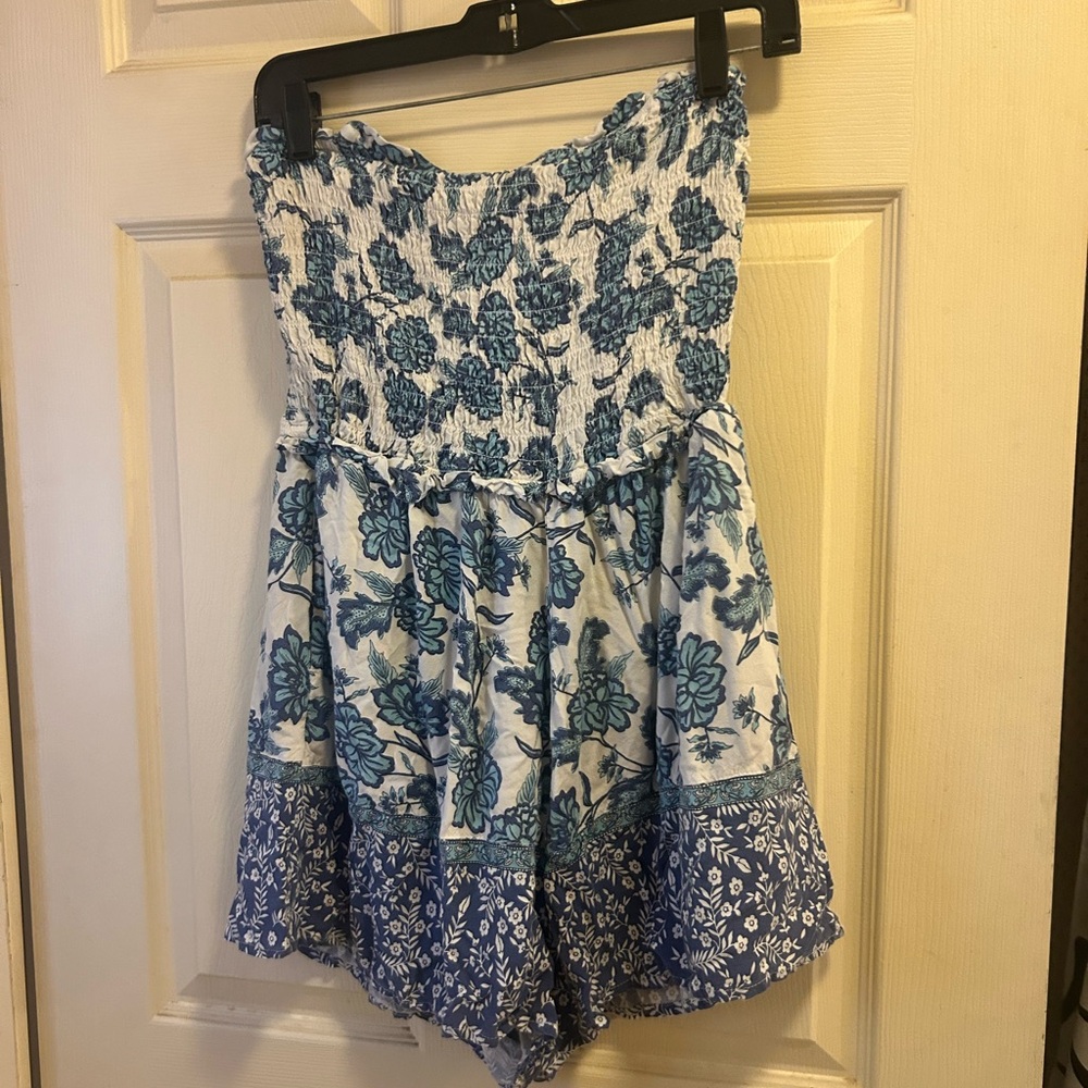 Baby blue floral Jessica Simpson romper